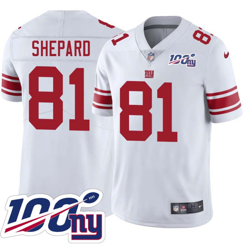 Giants #81 Russell Shepard 2024 100 Year White Jersey