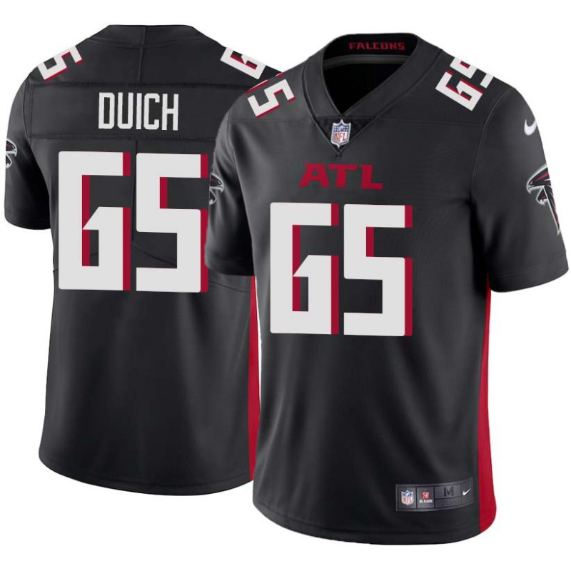 Falcons #65 Steve Duich Football Jersey -Black