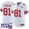 Giants #81 Bill Stribling 2024 100 Year White Jersey