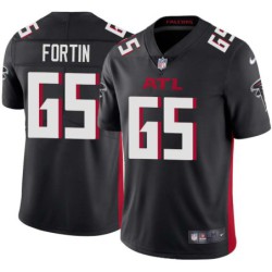 Falcons #65 Roman Fortin Football Jersey -Black