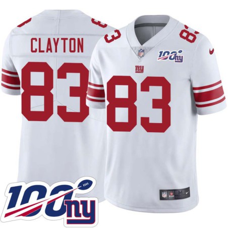 Giants #83 Michael Clayton 2024 100 Year White Jersey