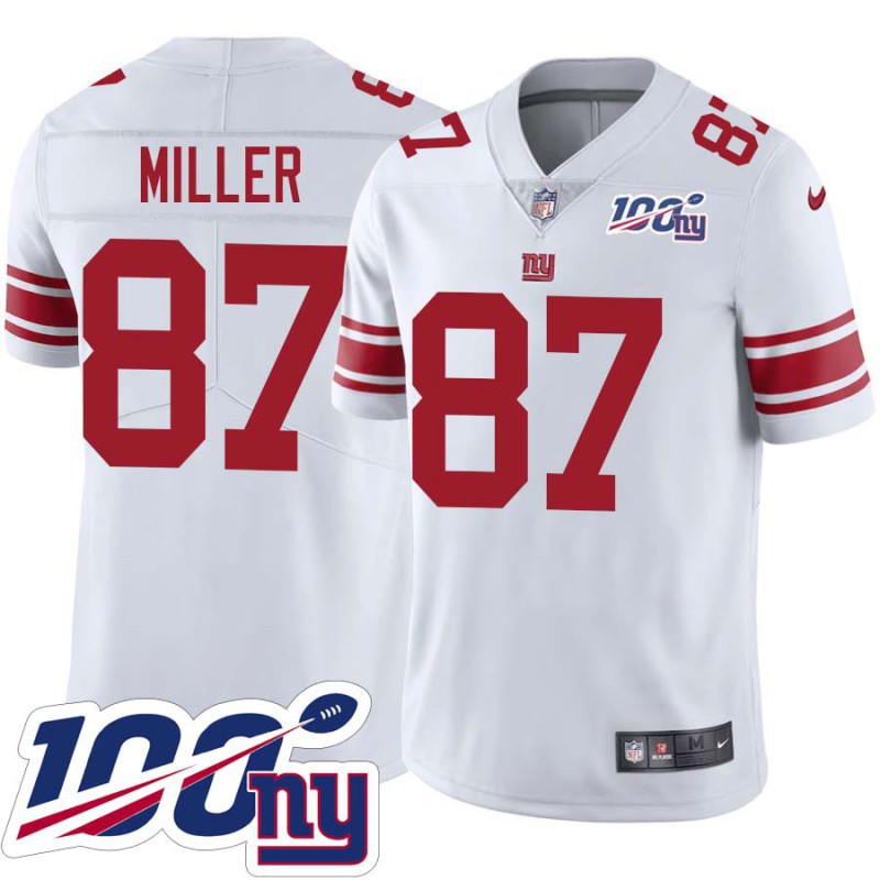 Giants #87 Solomon Miller 2024 100 Year White Jersey