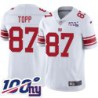 Giants #87 Bob Topp 2024 100 Year White Jersey