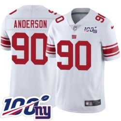 Giants #90 Ryder Anderson 2024 100 Year White Jersey