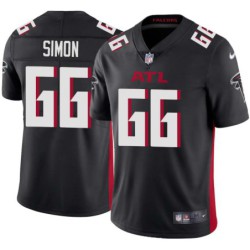 Falcons #66 Jim Simon Football Jersey -Black