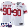 Giants #90 R.J. McIntosh 2024 100 Year White Jersey