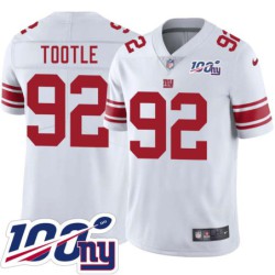 Giants #92 Jeff Tootle 2024 100 Year White Jersey