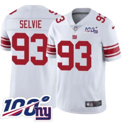 Giants #93 George Selvie 2024 100 Year White Jersey