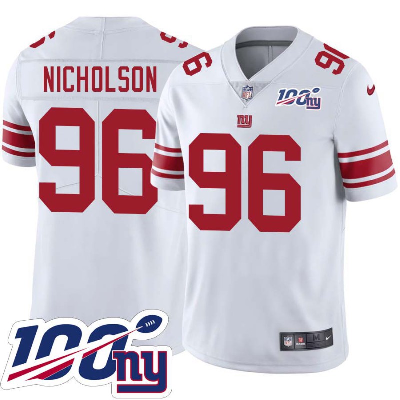 Giants #96 Frank Nicholson 2024 100 Year White Jersey