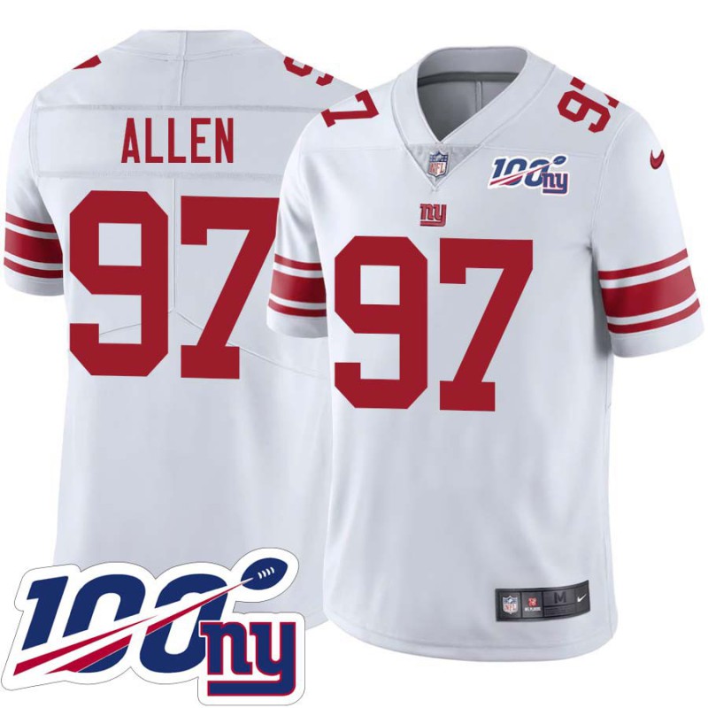 Giants #97 Kenderick Allen 2024 100 Year White Jersey