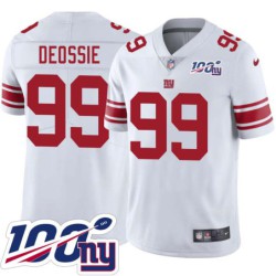 Giants #99 Steve DeOssie 2024 100 Year White Jersey