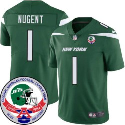 Jets #1 Mike Nugent 1984 Throwback Green Jersey