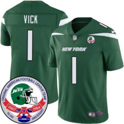 Jets #1 Michael Vick 1984 Throwback Green Jersey