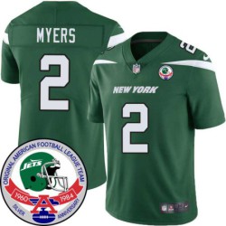 Jets #2 Jason Myers 1984 Throwback Green Jersey