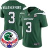 Jets #3 Steve Weatherford 1984 Throwback Green Jersey