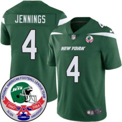 Jets #4 Dave Jennings 1984 Throwback Green Jersey