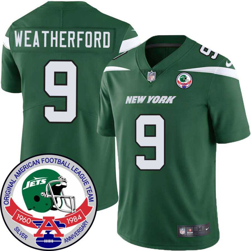 Jets #9 Steve Weatherford 1984 Throwback Green Jersey