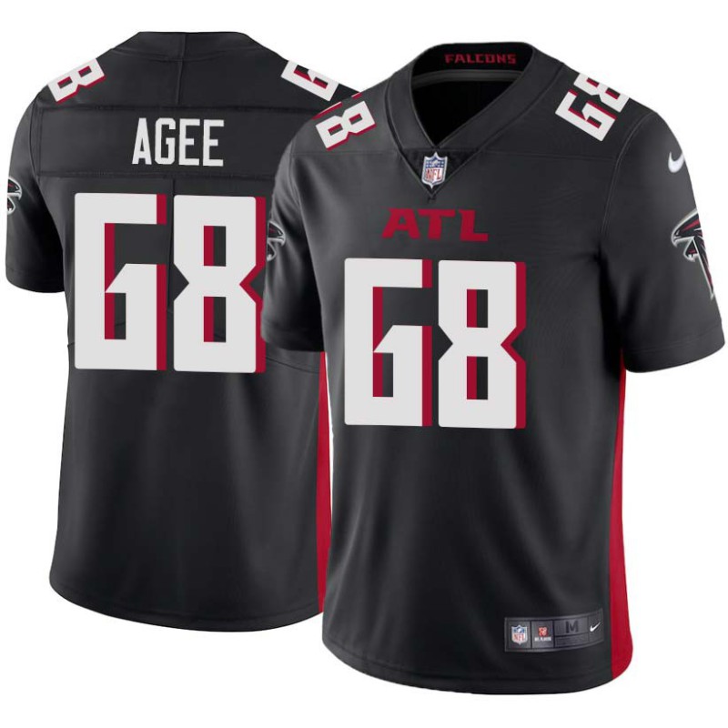 Falcons #68 Mel Agee Football Jersey -Black