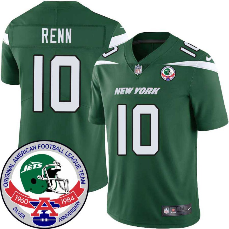 Jets #10 Bob Renn 1984 Throwback Green Jersey