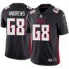 Falcons #68 Josh Andrews Football Jersey -Black