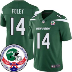 Jets #14 Glenn Foley 1984 Throwback Green Jersey