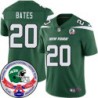 Jets #20 Michael Bates 1984 Throwback Green Jersey