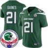 Jets #21 Clark Gaines 1984 Throwback Green Jersey