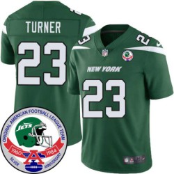 Jets #23 Marcus Turner 1984 Throwback Green Jersey