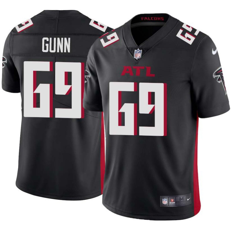 Falcons #69 Harland Gunn Football Jersey -Black