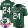 Jets #24 Leon Burton 1984 Throwback Green Jersey