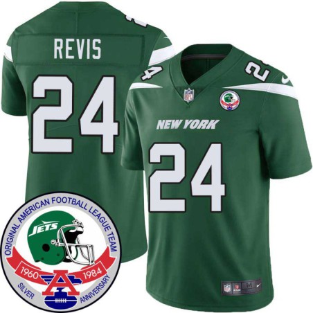 Jets #24 Darrelle Revis 1984 Throwback Green Jersey