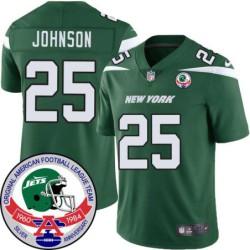 Jets #25 Ty Johnson 1984 Throwback Green Jersey