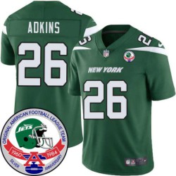 Jets #26 Margene Adkins 1984 Throwback Green Jersey