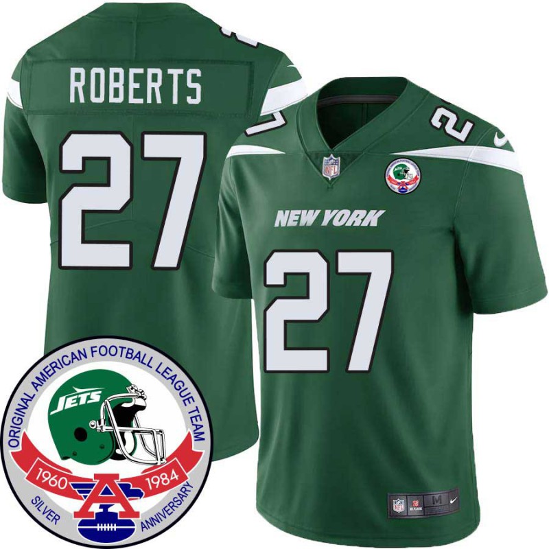 Jets #27 Darryl Roberts 1984 Throwback Green Jersey