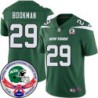 Jets #29 Johnny Bookman 1984 Throwback Green Jersey