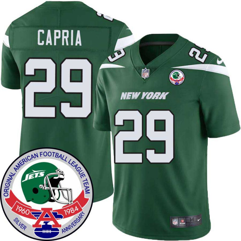 Jets #29 Carl Capria 1984 Throwback Green Jersey