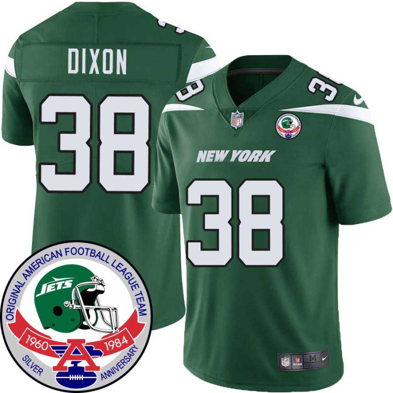 Jets #38 Kenneth Dixon 1984 Throwback Green Jersey