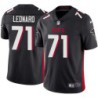 Falcons #71 Rick Leonard Football Jersey -Black