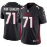 Falcons #71 Marv Montgomery Football Jersey -Black