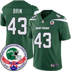 Jets #43 Michael Brim 1984 Throwback Green Jersey