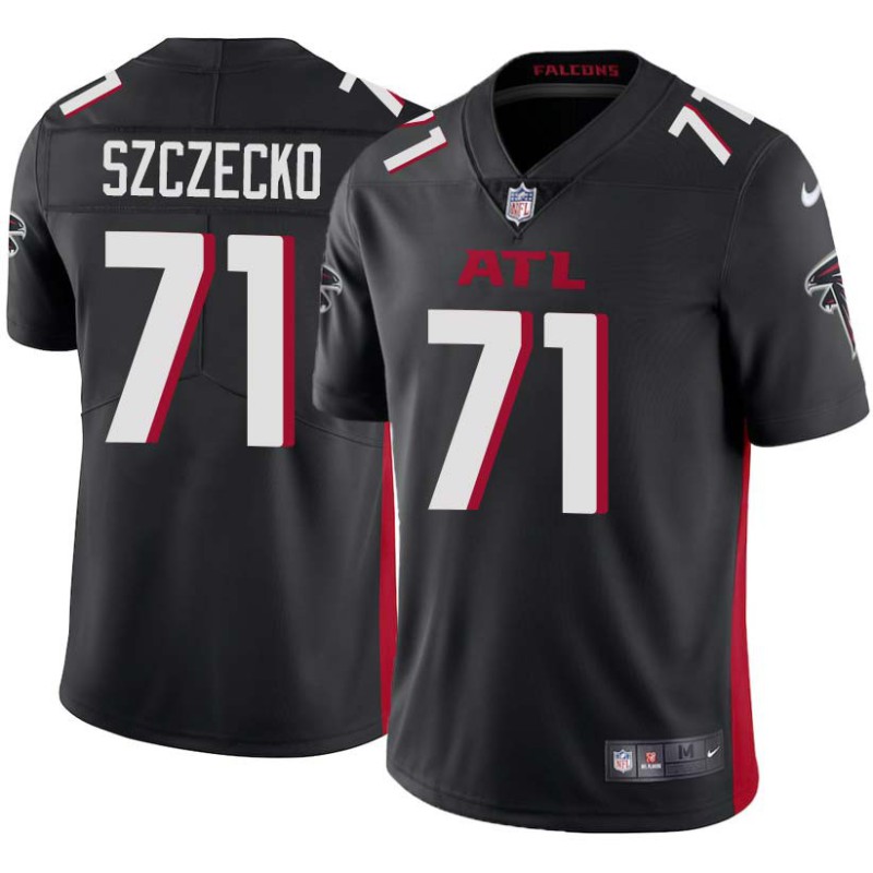 Falcons #71 Joe Szczecko Football Jersey -Black