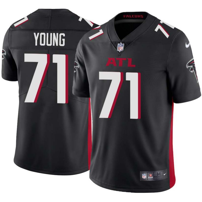 Falcons #71 Mitchell Young Football Jersey -Black