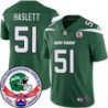 Jets #51 Jim Haslett 1984 Throwback Green Jersey