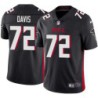 Falcons #72 Scott Davis Football Jersey -Black