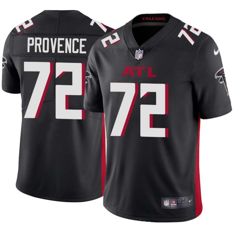 Falcons #72 Andrew Provence Football Jersey -Black