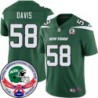 Jets #58 Troy Davis 1984 Throwback Green Jersey