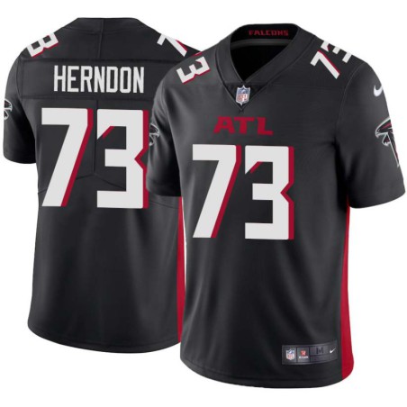 Falcons #73 Steve Herndon Football Jersey -Black