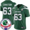 Jets #63 Dave Zawatson 1984 Throwback Green Jersey