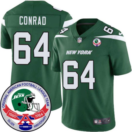 Jets #64 J.R. Conrad 1984 Throwback Green Jersey