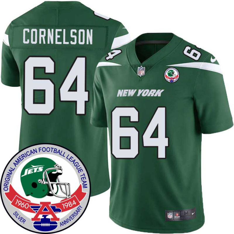 Jets #64 Martin Cornelson 1984 Throwback Green Jersey